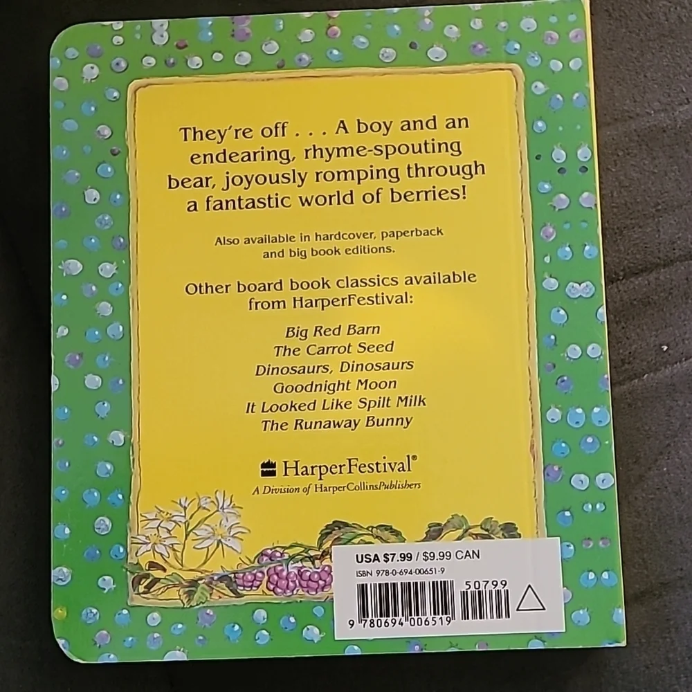 Children's Jamberry By Bruce Degen Harper Collins Publishers Board Book